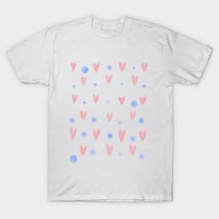 Pink hearts pattern T-Shirt